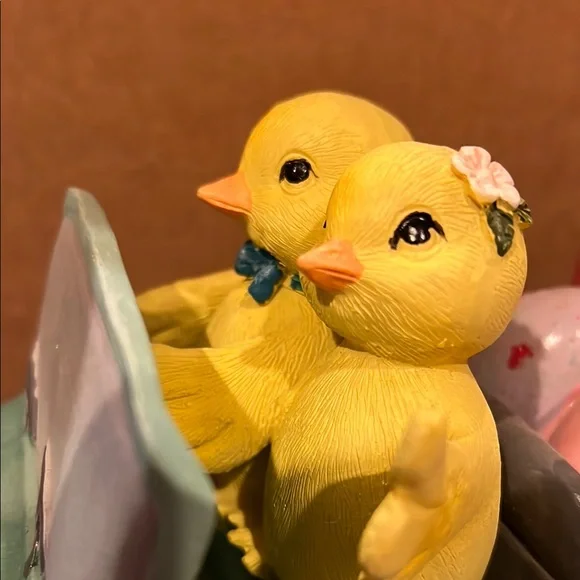 Green Vintage Toy Car with Yellow Duck and Easter Eggs - Picture 2 of 7